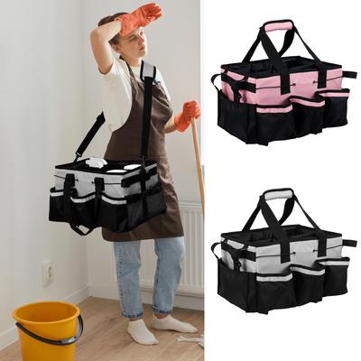 Cleaning Caddy Bag with Handle and Multiple Pockets Cleaning Tool Organizer Bag Large Capacity Supplies Organizer for for Car