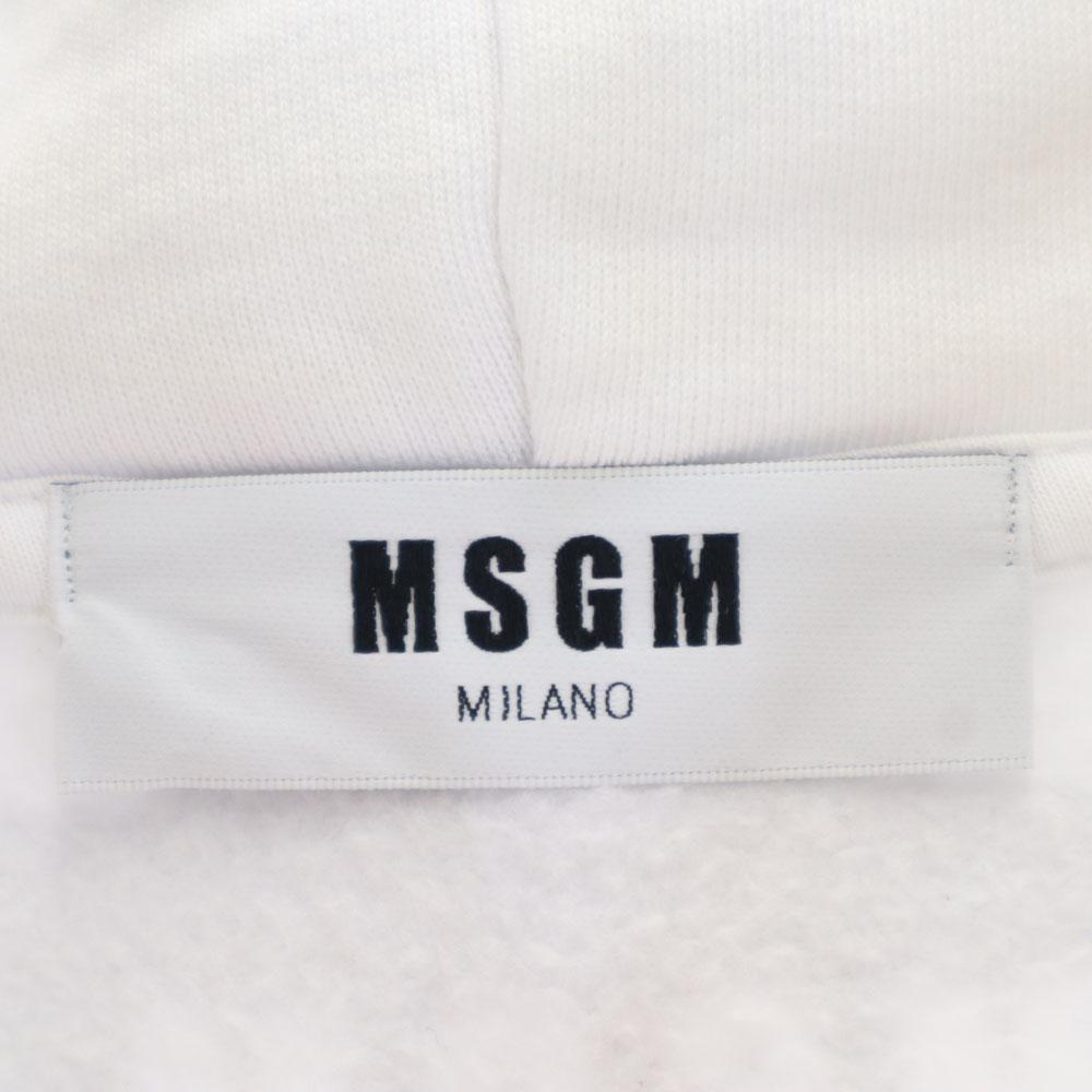 MSGM Long Sleeve Sweatshirts S White Back Brushed Men's Used