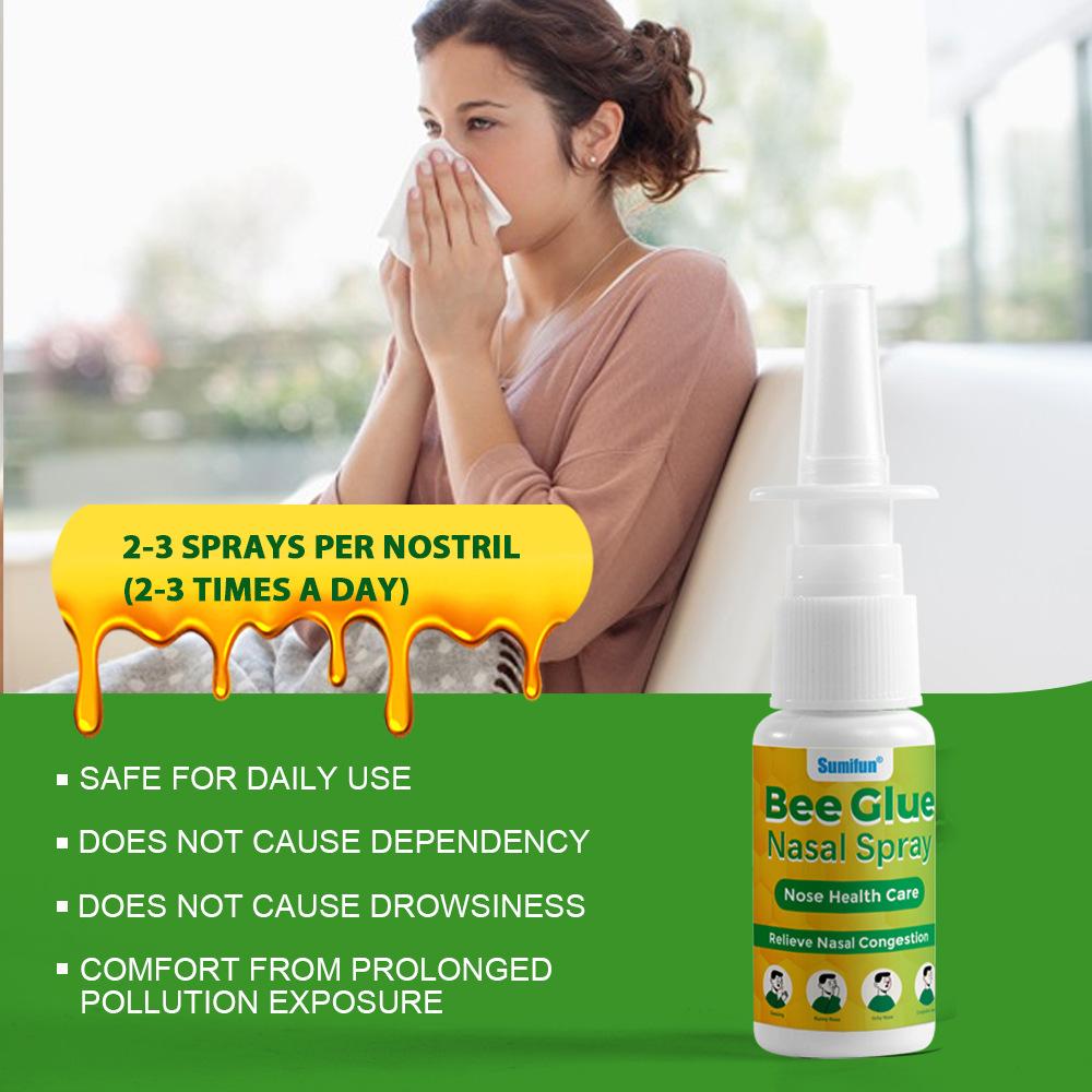 Sumifun 20/40/100 ML Bee Nasal Congestion Pump Mist Spray All-Natural Fresh Scent Chronic Spray Nose Care Health Care Anti-snoring Improve Sleep