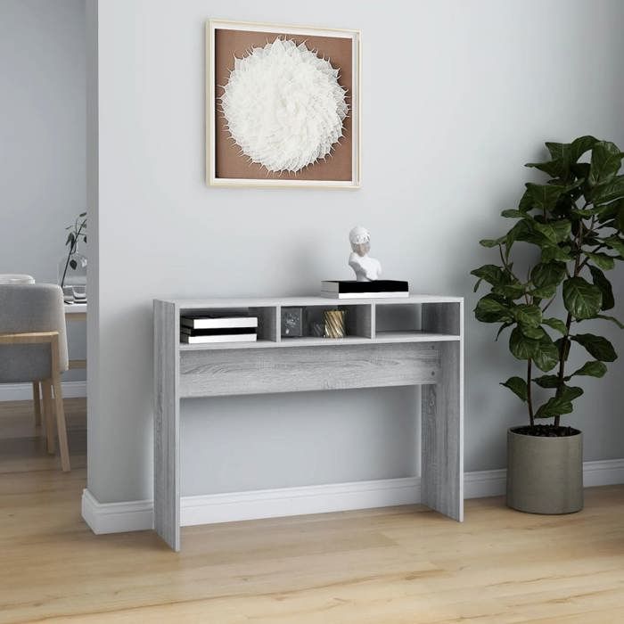 VidaXL Table console Sonoma gris 105x30x80 cm Bois d'ingénierie 815940