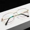 Double Beam Big Frame Sun Photochromic Gray Prescription Spectacles Metal Oval Nearsighted Glasses Diopter 0 -0.5 -0.75 To -6.0