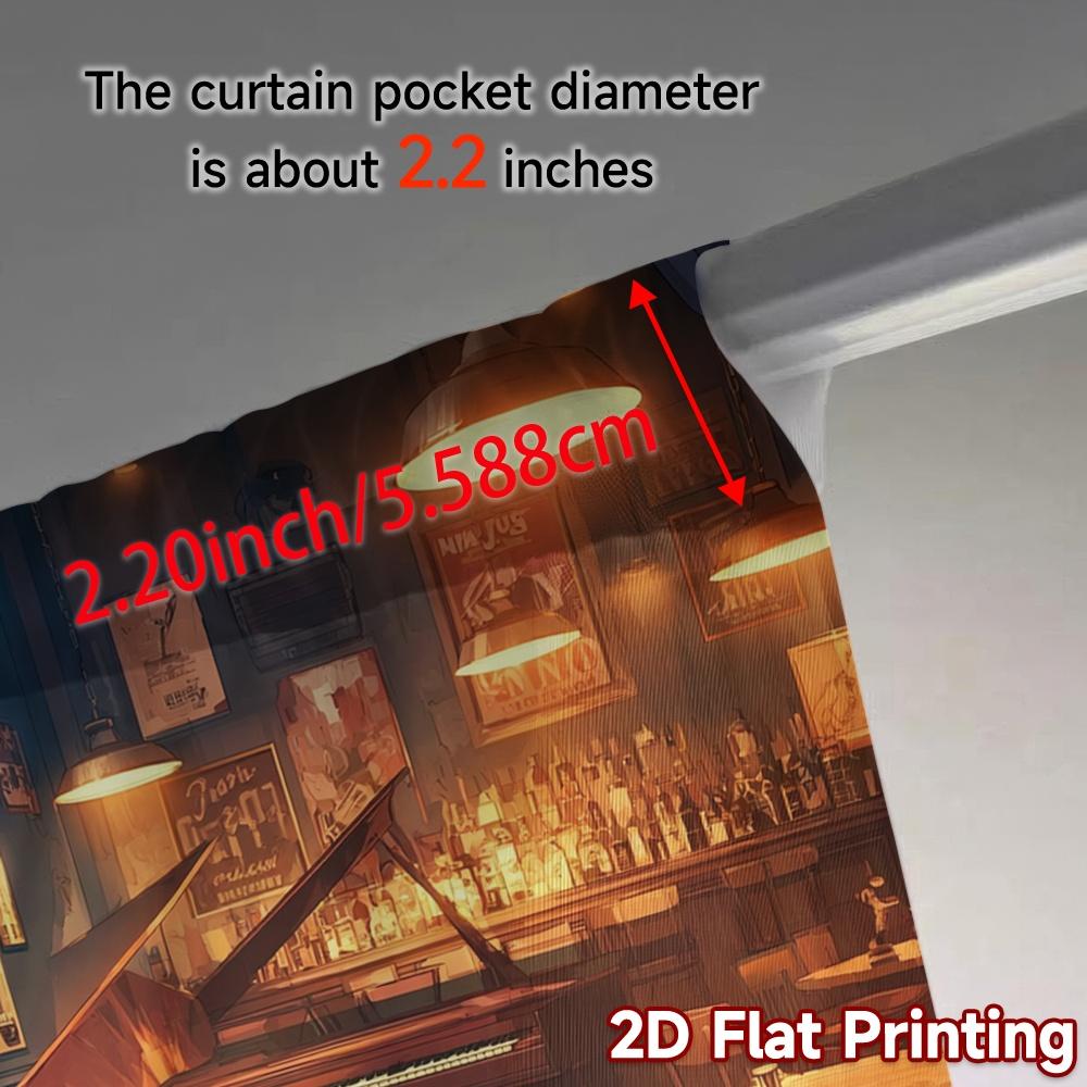 Set Of 2 Flat Printing Curtains Without Rod Jazzlounge Print Popular Fabric Insulation Room Curtain With Thermal Polyester