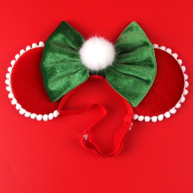 Disney 3,3" Minnie Mickey Ohr Elastische Stirnbänder Neugeborenen Mode Glitzer Verstellbares Haarband Baby DIY Haarschmuck Festival Reise