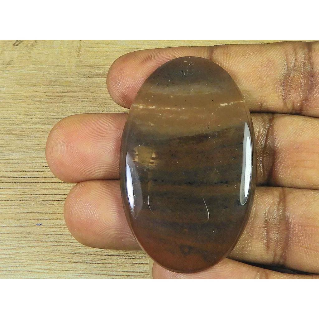 33X51X04MM Natural Honey Dendrite Oval Shape Cabochon Loose Gemstone 66Cts. SK-3456