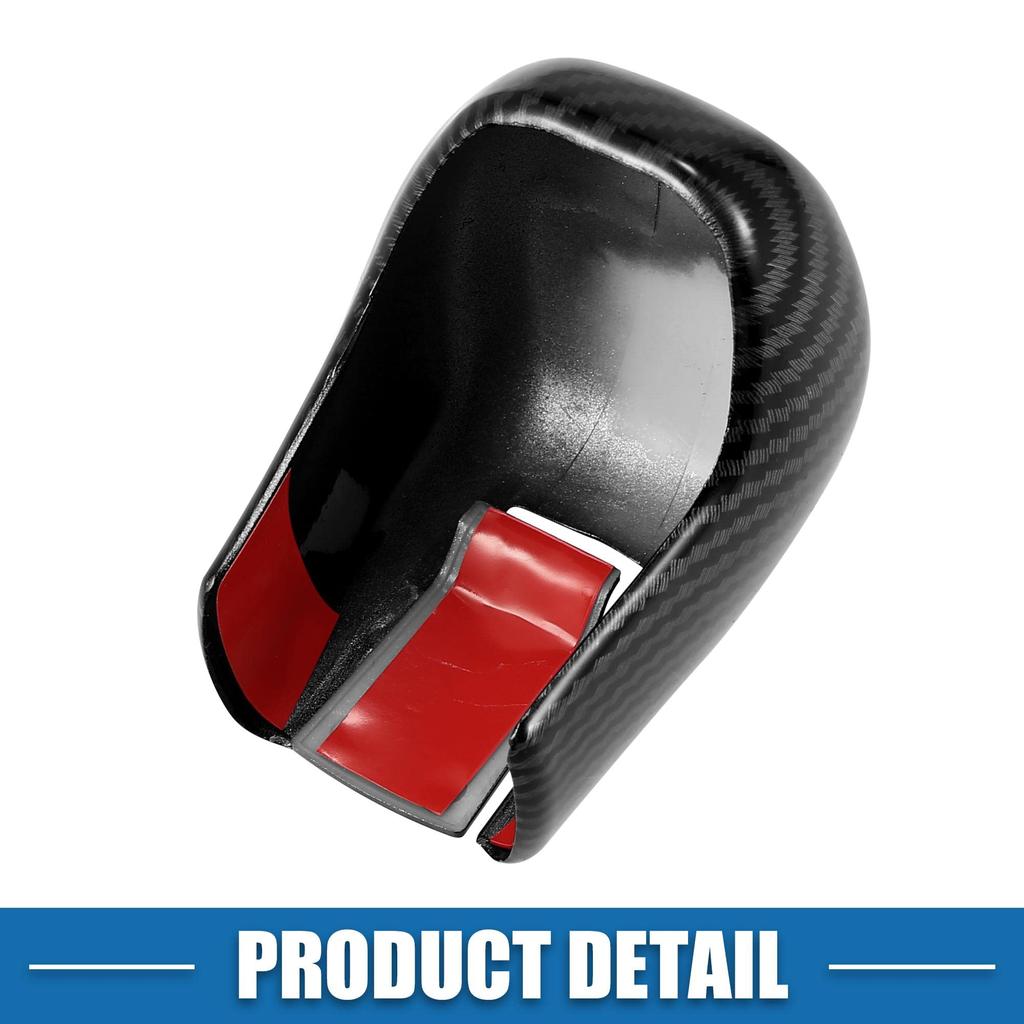 ACROPIX Gear Shift Knob Cover Auto Derailleur Lever Trim ABS Carbon Fiber Pattern Black