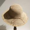 2026 New Fashion Extra Fine Raffia Straw Hat Summer Sun Hat for Women with Large Brim Handmade Rollable Straw Hat