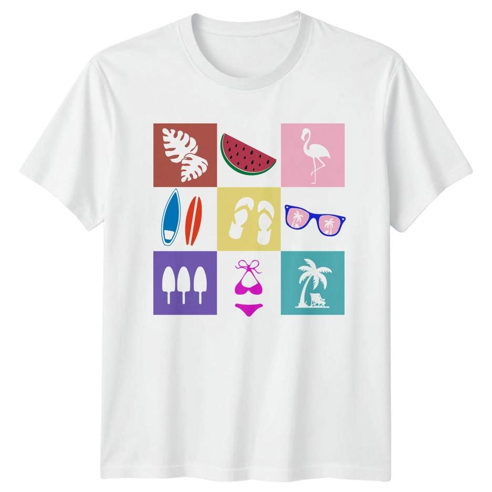 Summer Vibes Beach Icons Unisexs TShirt Beach Life Summer Holiday Gift For Her S