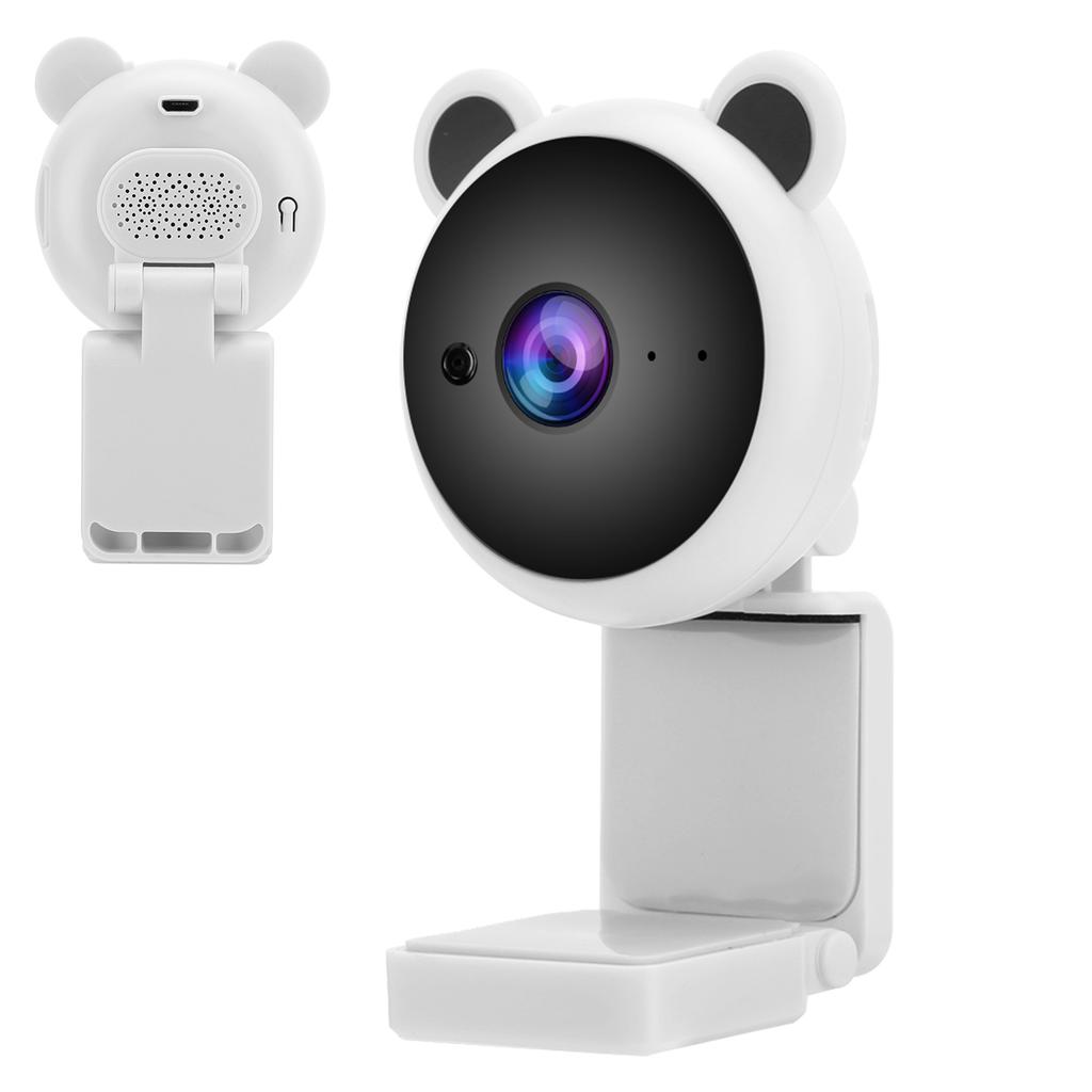 1080P HD USB Computer Camera Video Recording Digital Webcam BuiltIn Microphone for Live Broadcast(White )