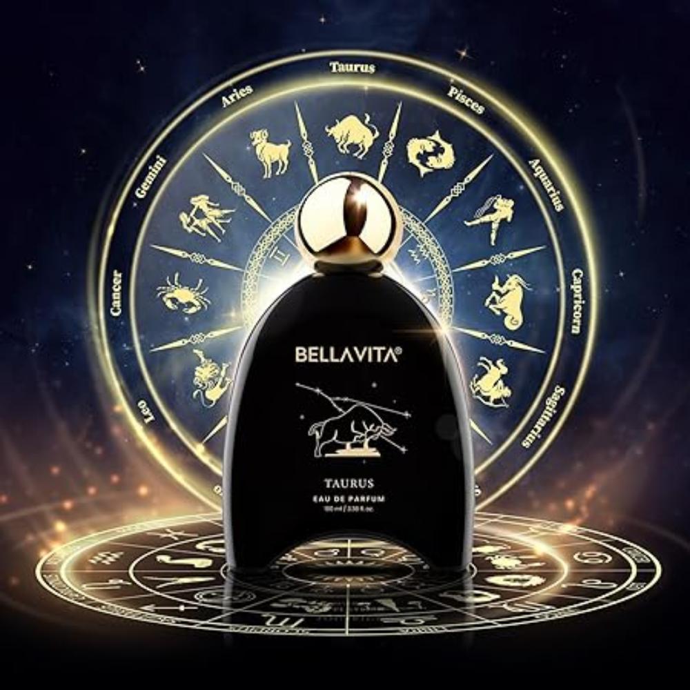 BELLAVITA Zodiac Collection Taurus |  EDP 100ml | Pink Pepper, Rose and Raspberry | Spicy, Woody Premium Unisex Fragrance for Men and Women