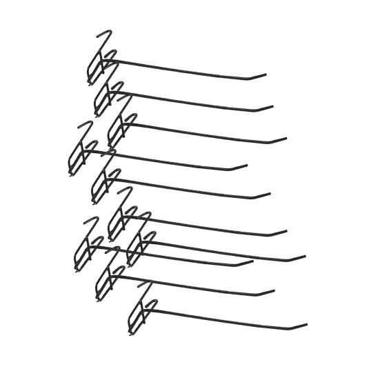 10 Stück Haken Verschleißfest Abnehmbar Metall Stabil Gitterwandaufhänger für Zuhause