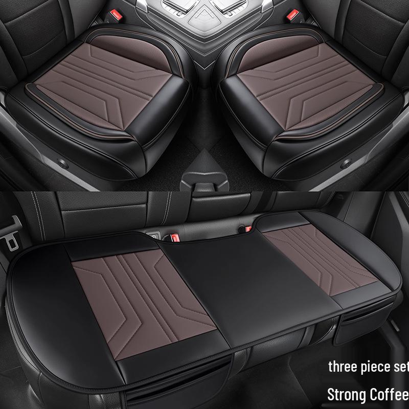 Universal All-Season Leather Car Seat Cushion for SUVs, Off-Road, Sedans, and Trucks