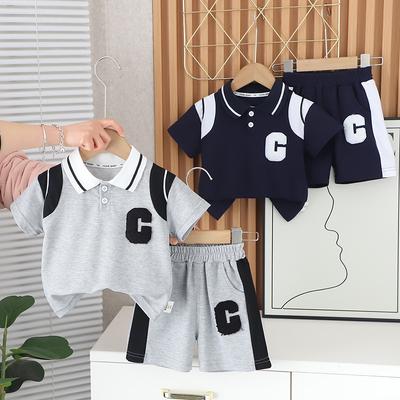 2Pcs/Sets Summer Baby Girl Clothes Suit Children Boys Fashion T-Shirt + Shorts Toddler Casual Sports Costume Kids Tracksuits Summer