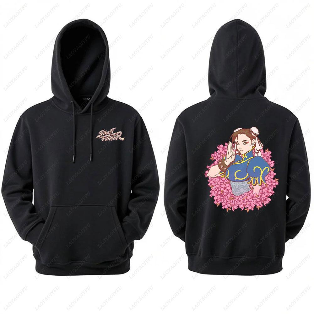 Unisex Chun Li Street Fighter Long Sleeve Hoodie Autumn Winter Fashion Harajuku Streetwear Tops for Men Man hoodies men clothin