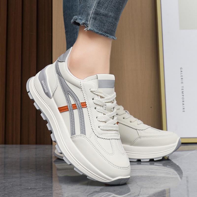 Women's spring and autumn new versatile summer breathable mesh thick sole heightening running casual sports women's shoes