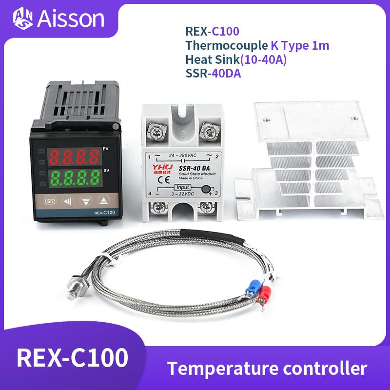 REX-C100 PID Ελεγκτής Θερμοκρασίας Τύπου Κ Μονής Εισόδου Ψηφιακή Οθόνη Θερμοστάτης AC110V-240V Ρελέ Έξοδος SSR 400℃