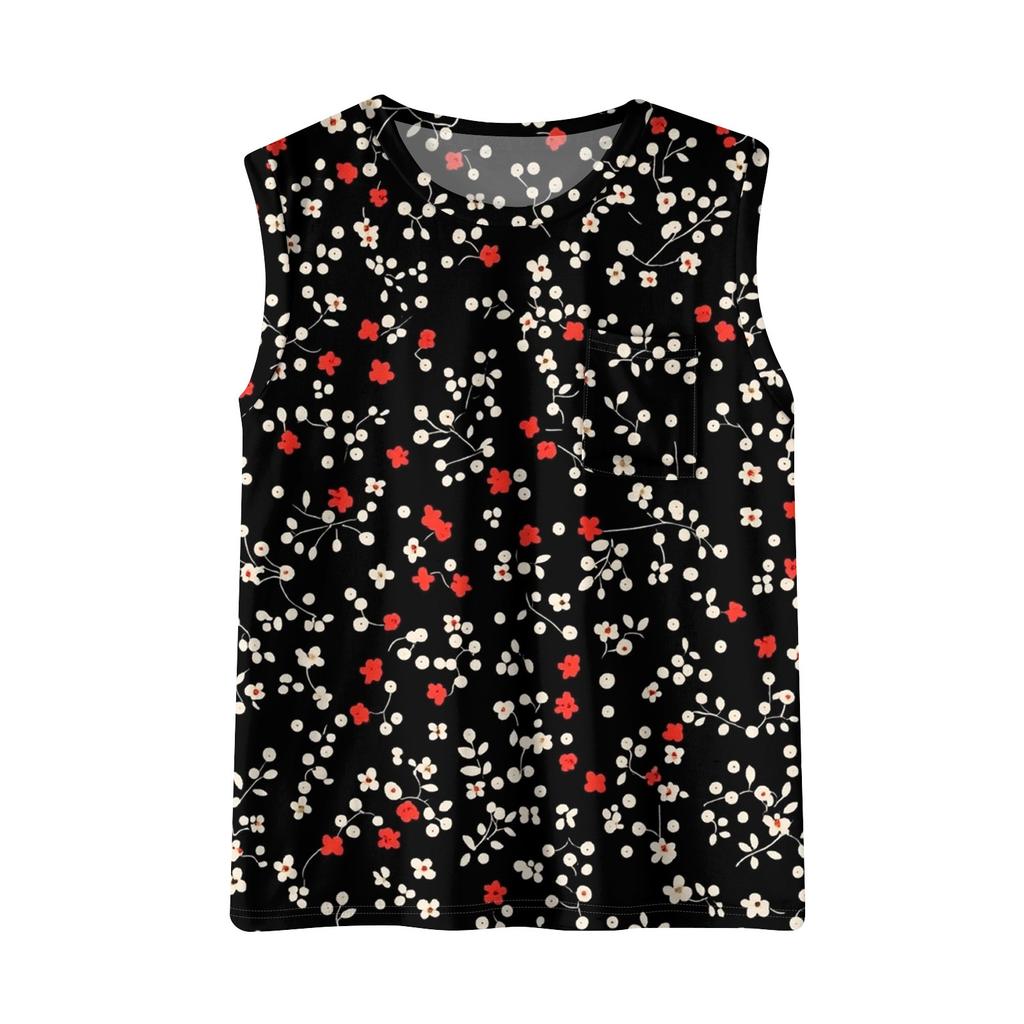 Women's Tank Tops 2025 Loose Fit High Neck Summer Top Dressy Casual Sleeveless Shirts With Pocket