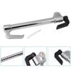 090E Car Extendable Double Hook Stainless Steel Steering Wheel Lock Clutch Pedal Lock