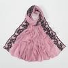 Butterfly Embroidery Hijab Scarf for Woman Muslim Long Shawl Islam Turban Headscarf