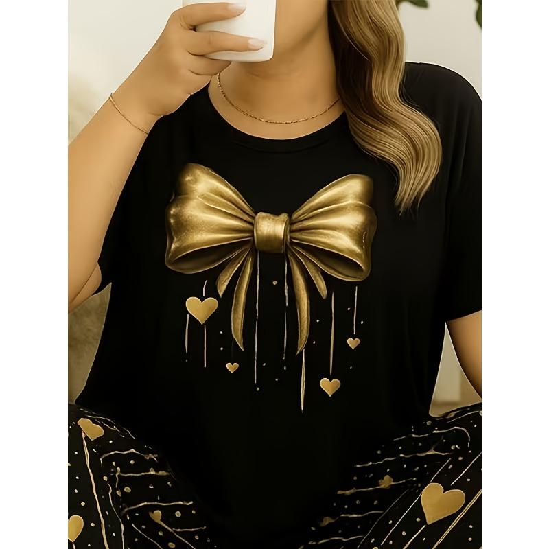 

European Size Shipped from Local Warehouse, This Women s Fun Printed T-shirt Is a Casual Short-sleeved Crew Neck Loose-fitting Top 4XL