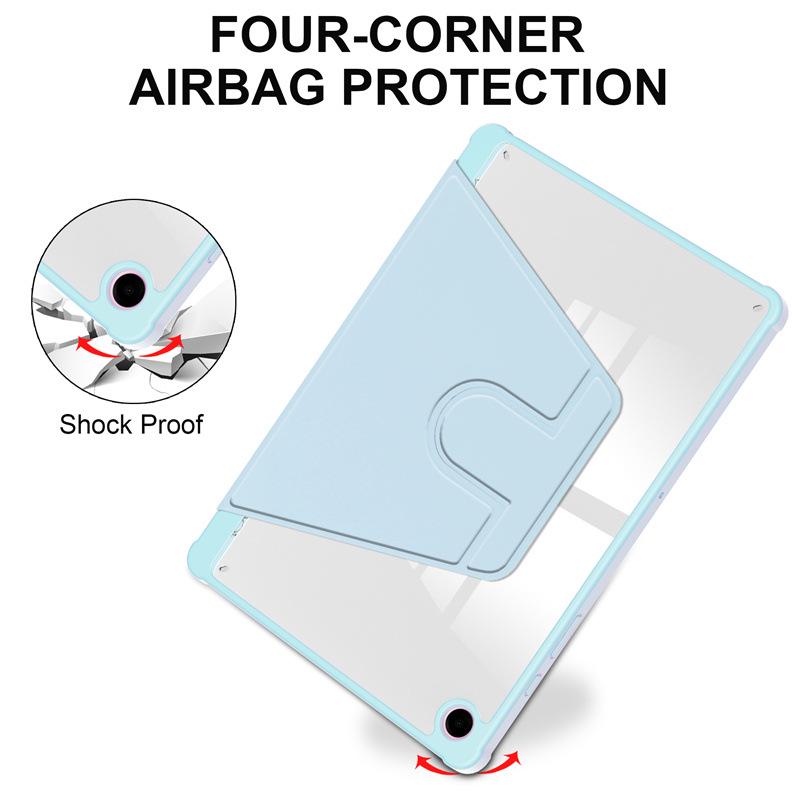 Capa Giratória de Couro Acrílico para Samsung Tab A9+ 11" - Capa Protetora Completa, 2023, Anti-Queda