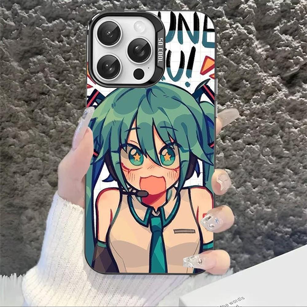 Cartoon Kawaii H-Hatsune Cute M-Miku Phone Case For IPhone 16 15 14 13 12 11 Pro Max X XR XSMAX 8 7 Matte Shockproof Back Cover