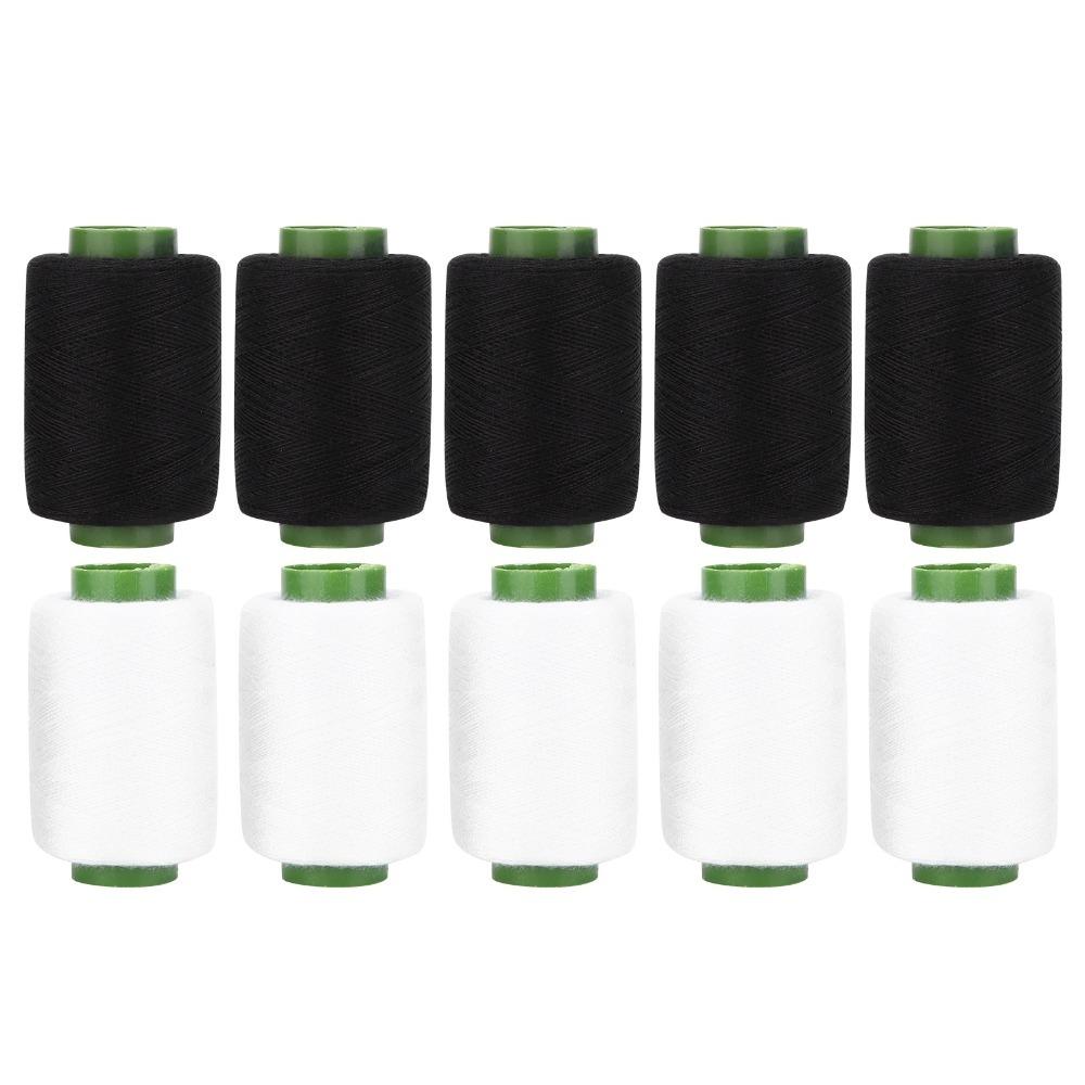 10pcs Bobbin Thread Polyester Yarns Black White Sewing Supplies Sewing Thread Embroidery Project