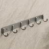 Punch-Free Space Aluminum Wall-Mounted Coat and Hat Hook Hanger for Bathroom