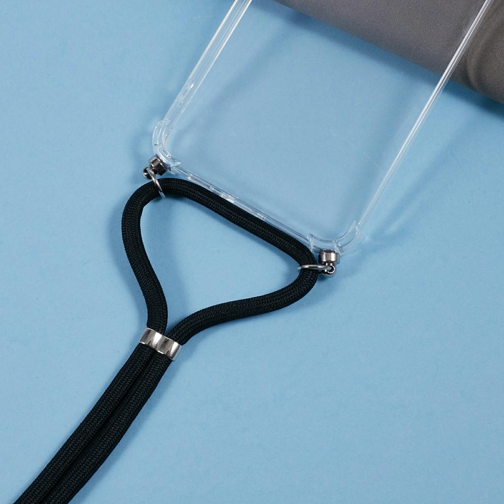 Pro Samsung Galaxy S25 FE Pouzdro Zesílené Rohy TPU Průhledný Kryt na Telefon s Šňůrkou