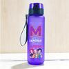Schöne 650ml KPop Dämonenjäger Kinderwasserflasche Cartoon Buchstabe A-Z Mädchen Outdoor Sport Trinkflasche mit Strohhalm Kinder Trinkbecher Plastikkrüge