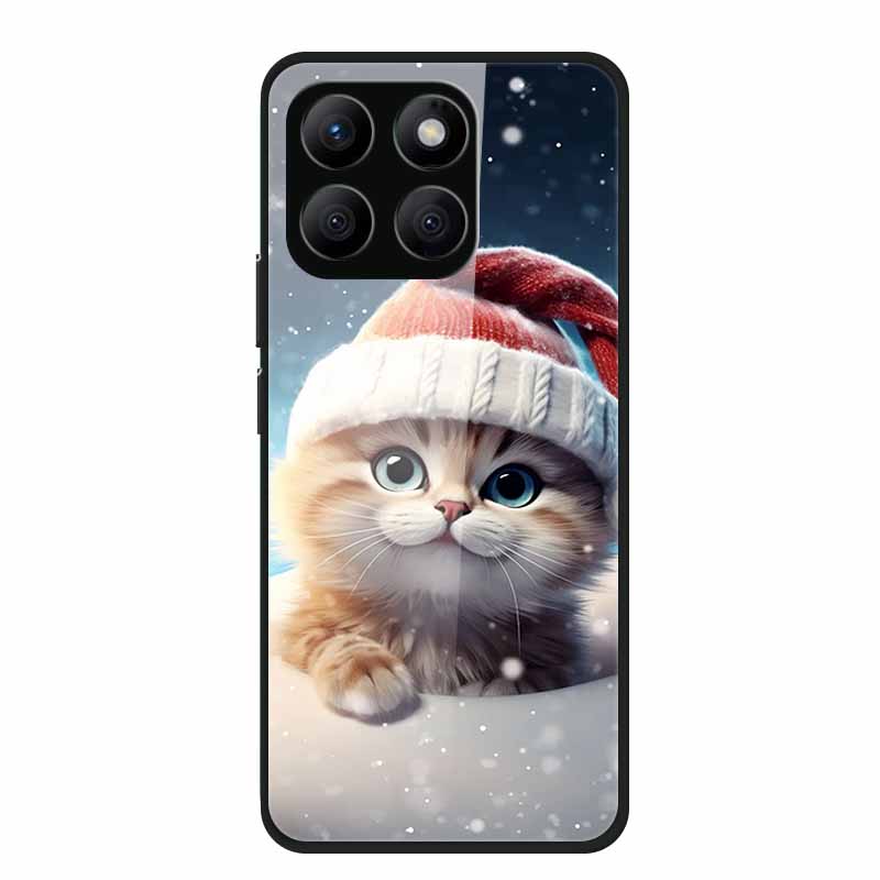 Glass Back Cover For Honor X8c Case X 8 c Soft Bumper Hard Tempered Glass Case For Honor X8c 4G Case HonorX8c X8 c X 8c 6.7" Bag