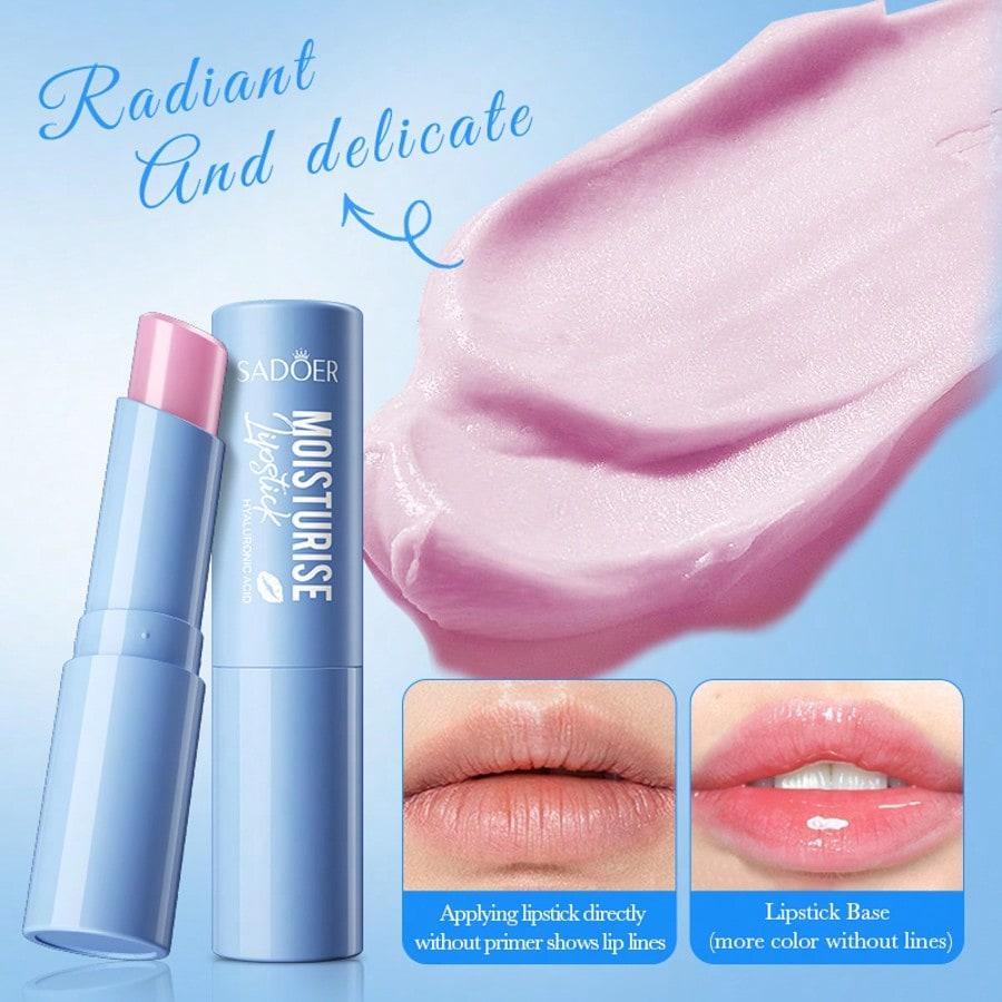 1PC Deep Moisturizing Hyaluronic Lipstick Hyaluronic Acid Lipstick, Glossy Finish, Hypoallergenic, D