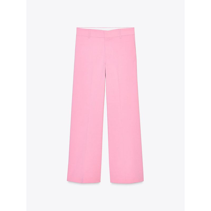 

Za2025 Spring New Women clothes Long sleeve Blazers 5247739 High Waist Casual Trousers 3152412 Pink pants L