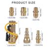 Set of 7 Brass Propanes Connectors Quick Connecting Fitting Conversion Fitting Grilling Connectors Suitable for Travel