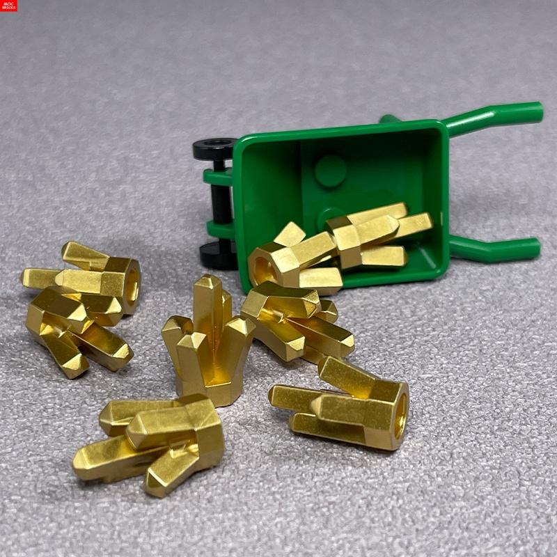 Non-Toxic Moc Bricks Utensil Ingot Bar Dollar Coin Money Gold Silver Painted Gold Gem Treasure Box 99563 Building Blocks Children'S Toys