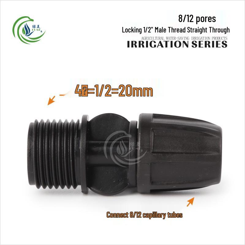 Capillary Fittings Set: 8/12 Straight, Elbow, Tee, 9/12 Connector, Garden Irrigation Auto-Watering