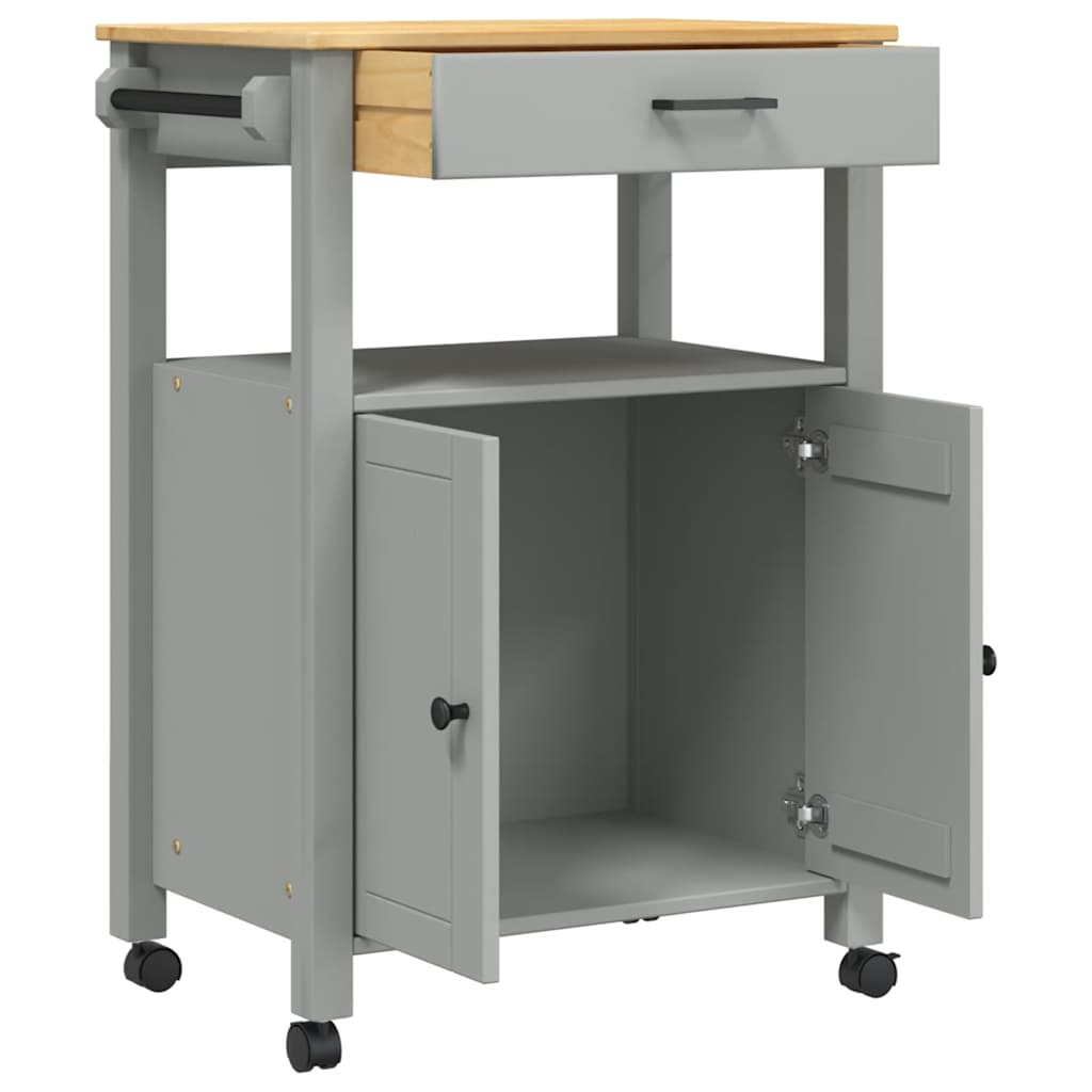 Vidaxl Monza Kitchen Trolley, 60X40X90 Cm, Solid Pine Wood