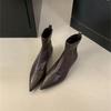 Pointed Korean Version of Short Boots Women's Sleeve Square Heel Women's Boots Thick Heel Thin Boots Niche Design High Heel Martin Boots