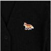 MaiSon KitSune Nw00507kt1091 P199 Baby Fox Patch Rib V Neck Women S Cardigan