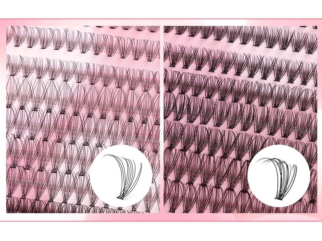 C-Kurve DIY Einzel-Cluster-Falsche-Wimpern-Set - 547 Segmentierte Cluster für dichte, geschwungene untere Wimpern
