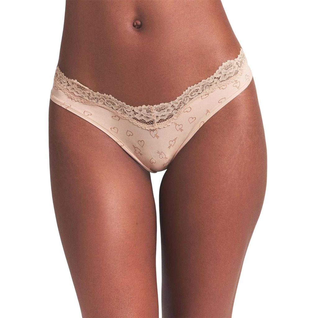 Skims Womens/Ladies Fits Everybody Heart Lace Dipped Hem Thong