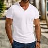 Spring Summer Men's Trendy V-Neck Sweetheart Neck Quick-Dry Breathable Casual Sports Personality Short Sleeve T-Shirt for Men