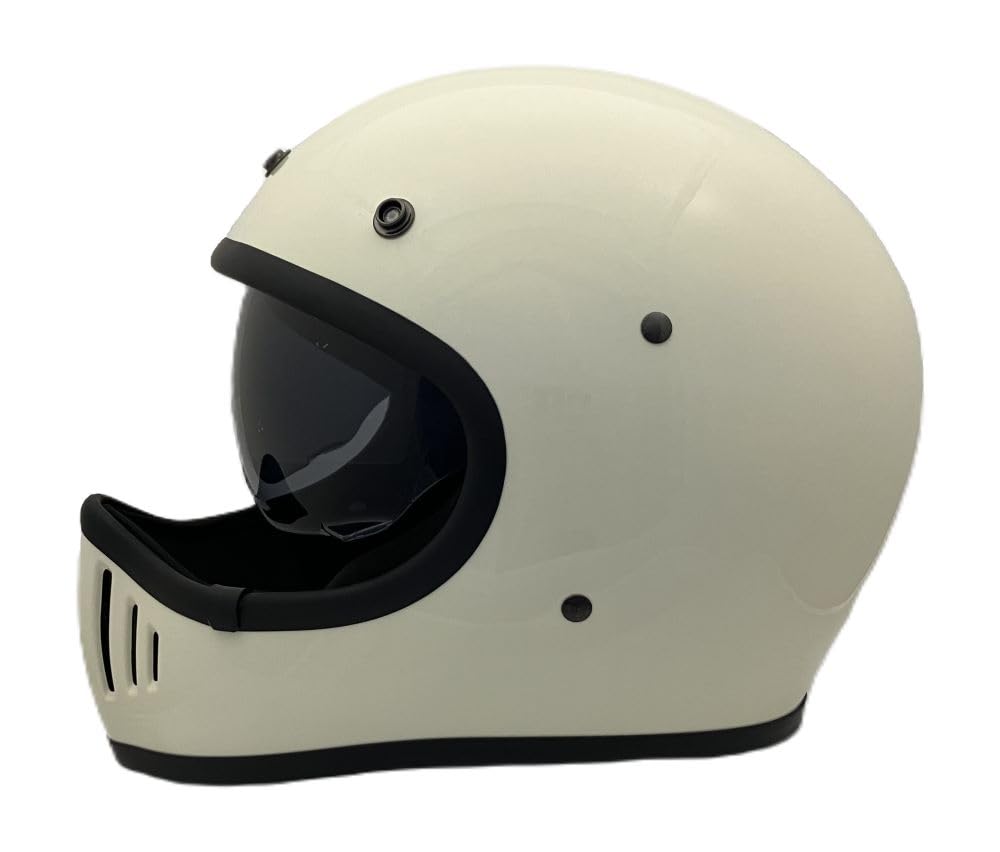 SunUp Motocyklová helma na celou tvář PILOT Velikost M SM-001 (57-58 cm) (Off White)