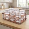 Stainless Steel Wine Glass Tray 6 Holes Glass Cup Rack Practical Serving Display Tray  Party