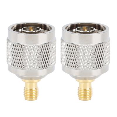 2 pezzi N maschio a SMA femmina adattatore connettore cavo coassiale in rame nichelato 50 Ohm per antenna