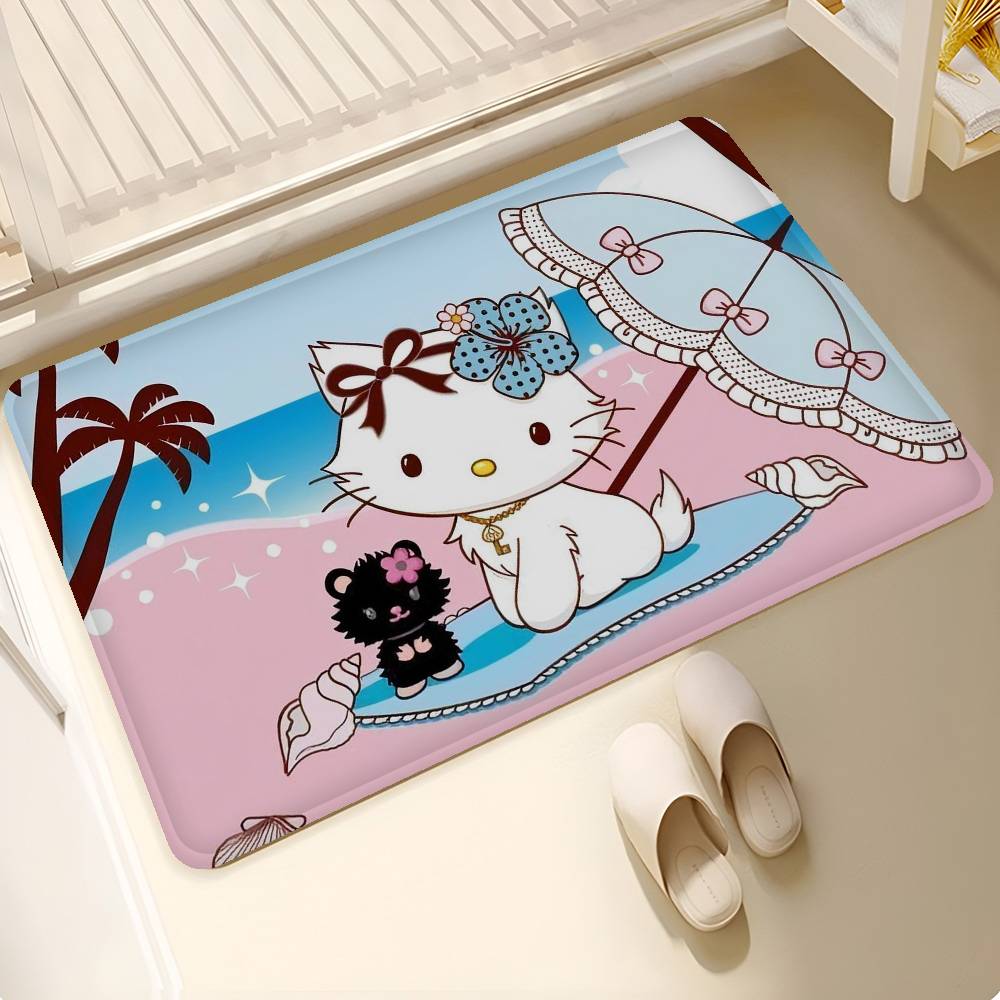Cute Charmmykitty Door Mat Kids Room Bedroom Decoration Balcony Anti-Slip Doormat Living Room Doormat Area Rug