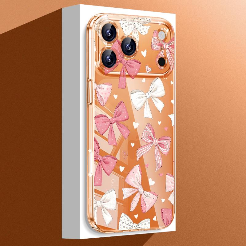 

Colorful Bow Pattern Transparent Case For iPhone 17 16 15 14 13 Pro Max 17 Pro 11 Crystal Clear Shockproof Hard PC Phone Cover iPhone17