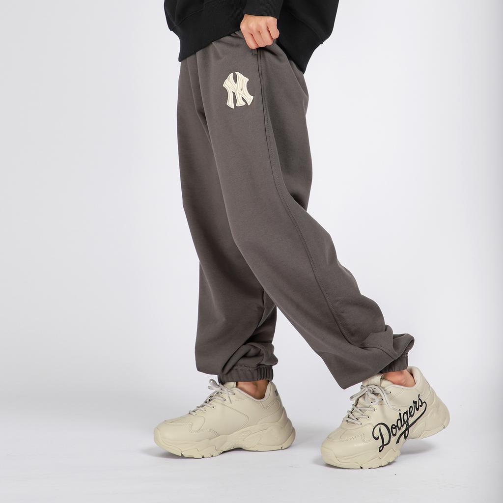 New MLB Knitted Sweatpants Women's Charcoal Gray 3FPT00114-50CGS