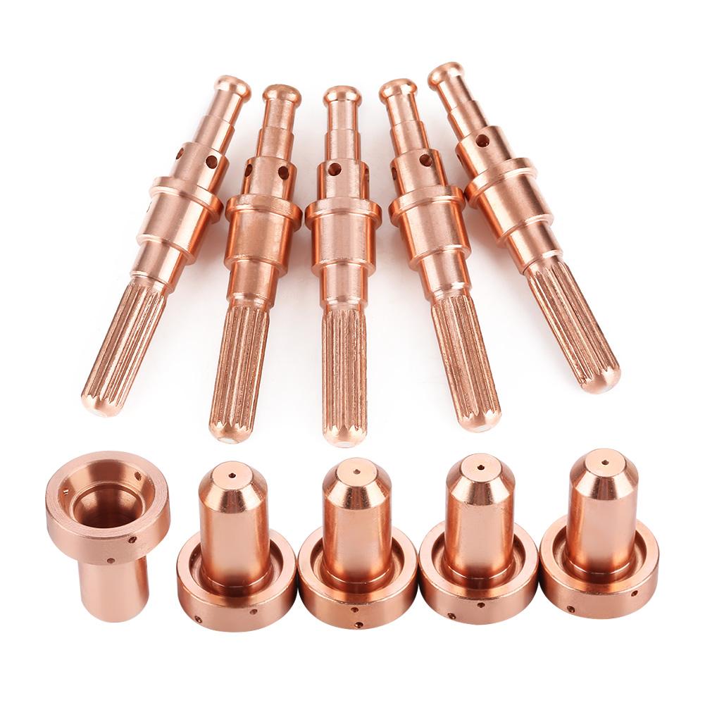 

5pcs 9-8215 Electrode 5 pcs 9-8207 Nozzle Tips Copper Torch Consumable Cutter Accessories for Thermal Dynamics SL60Celsius100