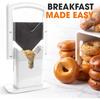 Reusable Bread Bagel Cutter Slicer with Safety Handle Stainless Steel Household Precision Cutter Food Grade Anti-Slip Heavy Duty