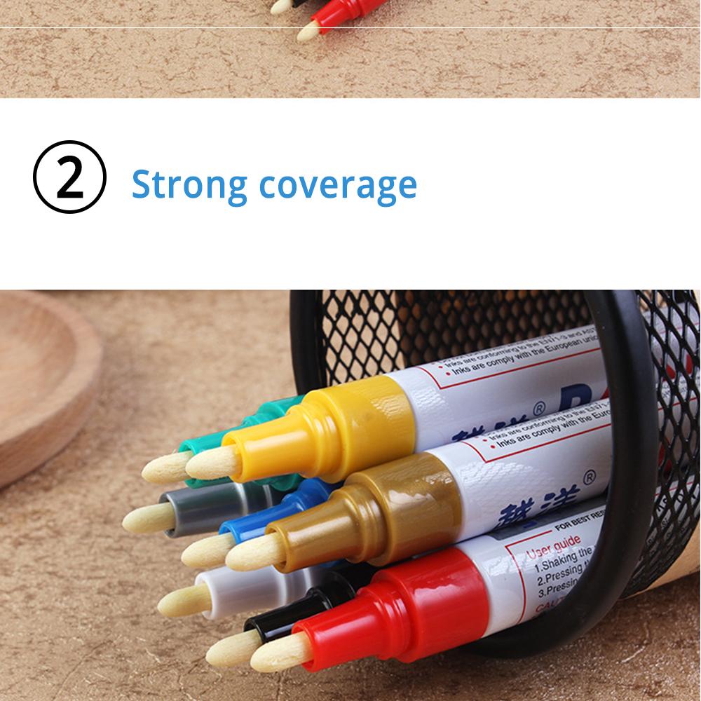 Colors Polishing Waxing Sponge Paint Marker Painting Pens Permanent Waterproof Tyres Cars Doodle Oil Pen Paint Cleaner Polishes